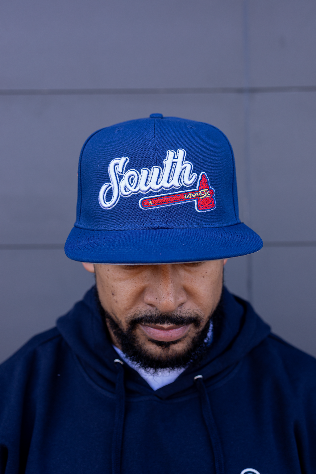 "South Tomahawk" Snapback Hat (Navy/Red/White)