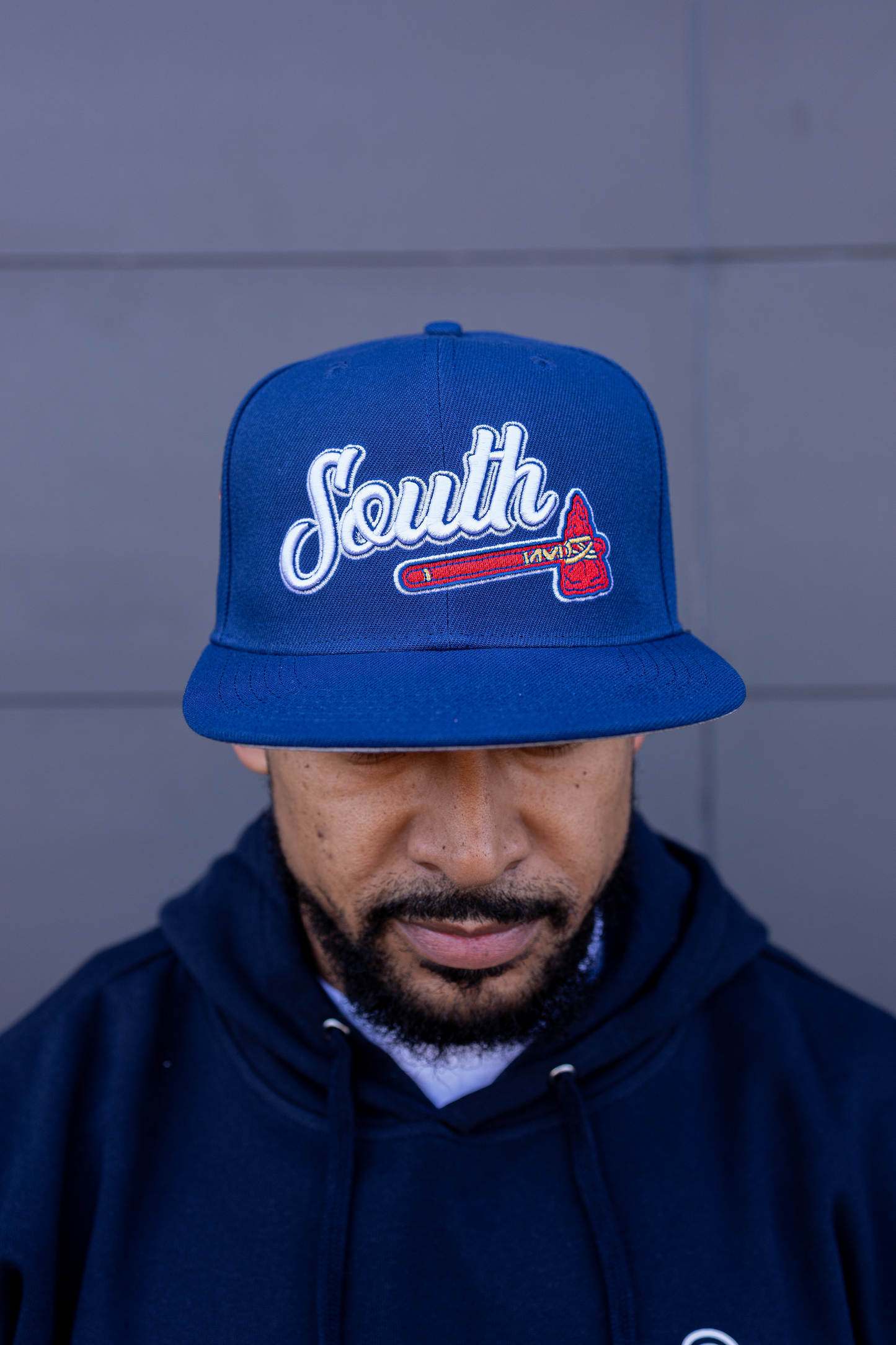 "South Tomahawk" Snapback Hat (Navy/Red/White)