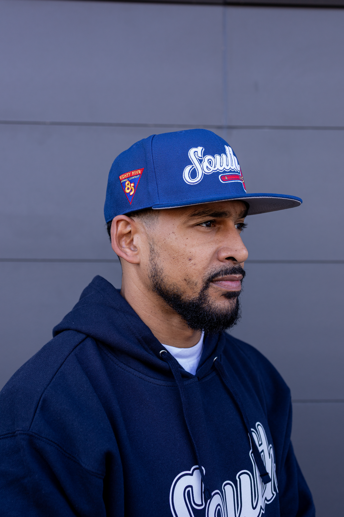 "South Tomahawk" Snapback Hat (Navy/Red/White)