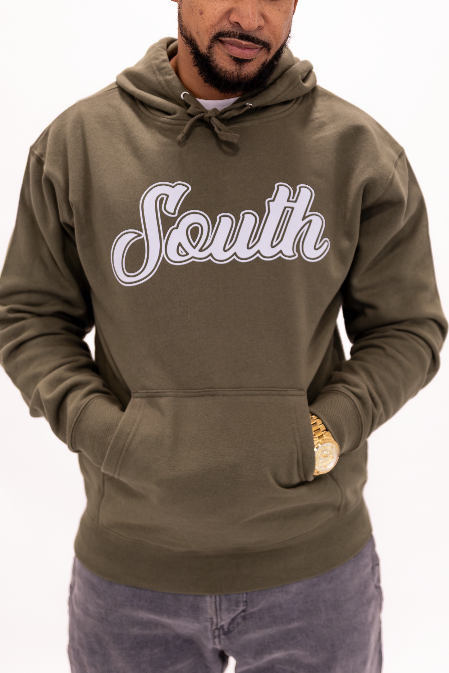 Classic South Hoodie (Army/White)