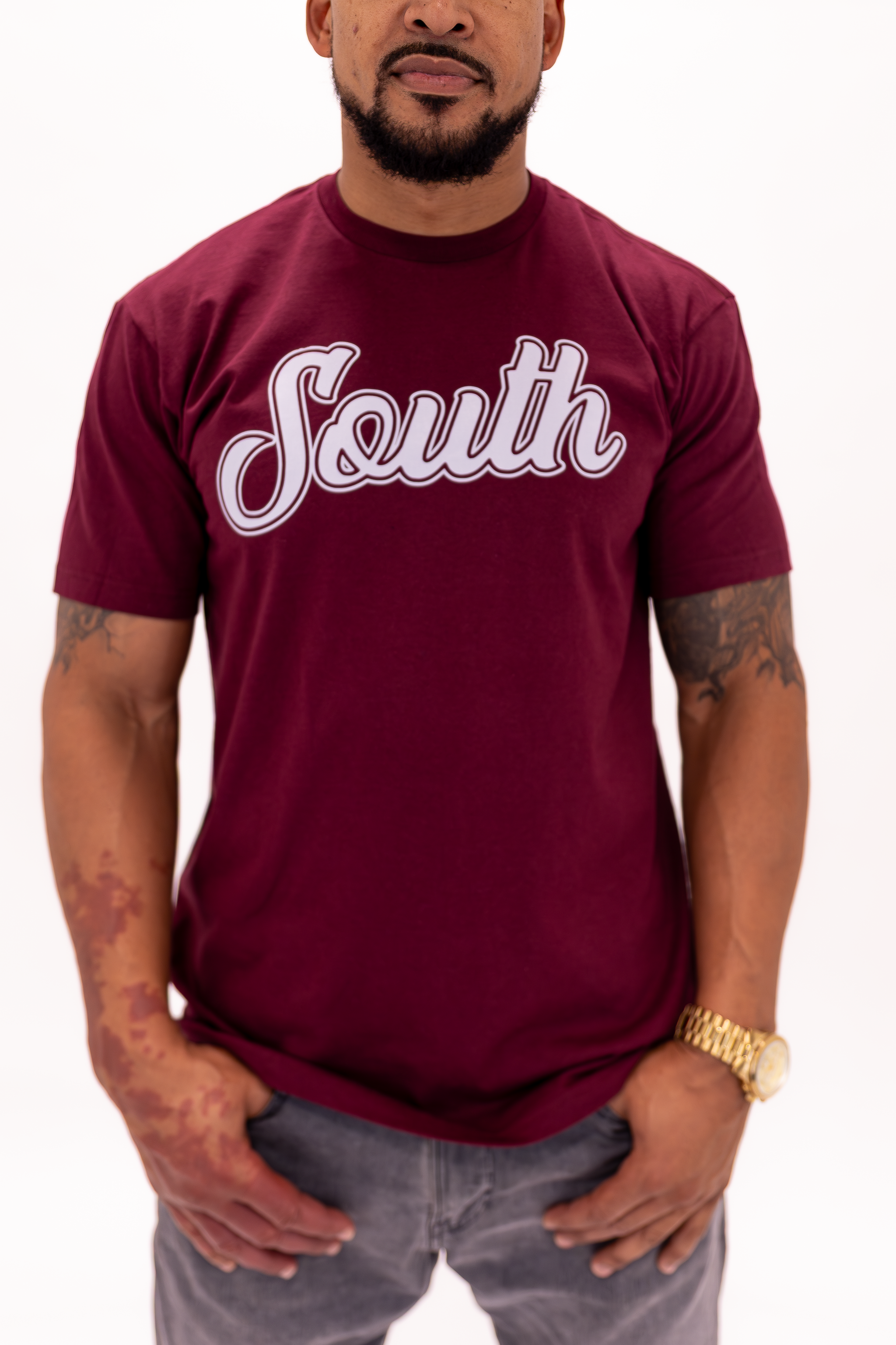 Classic South Tee (Maroon/White)