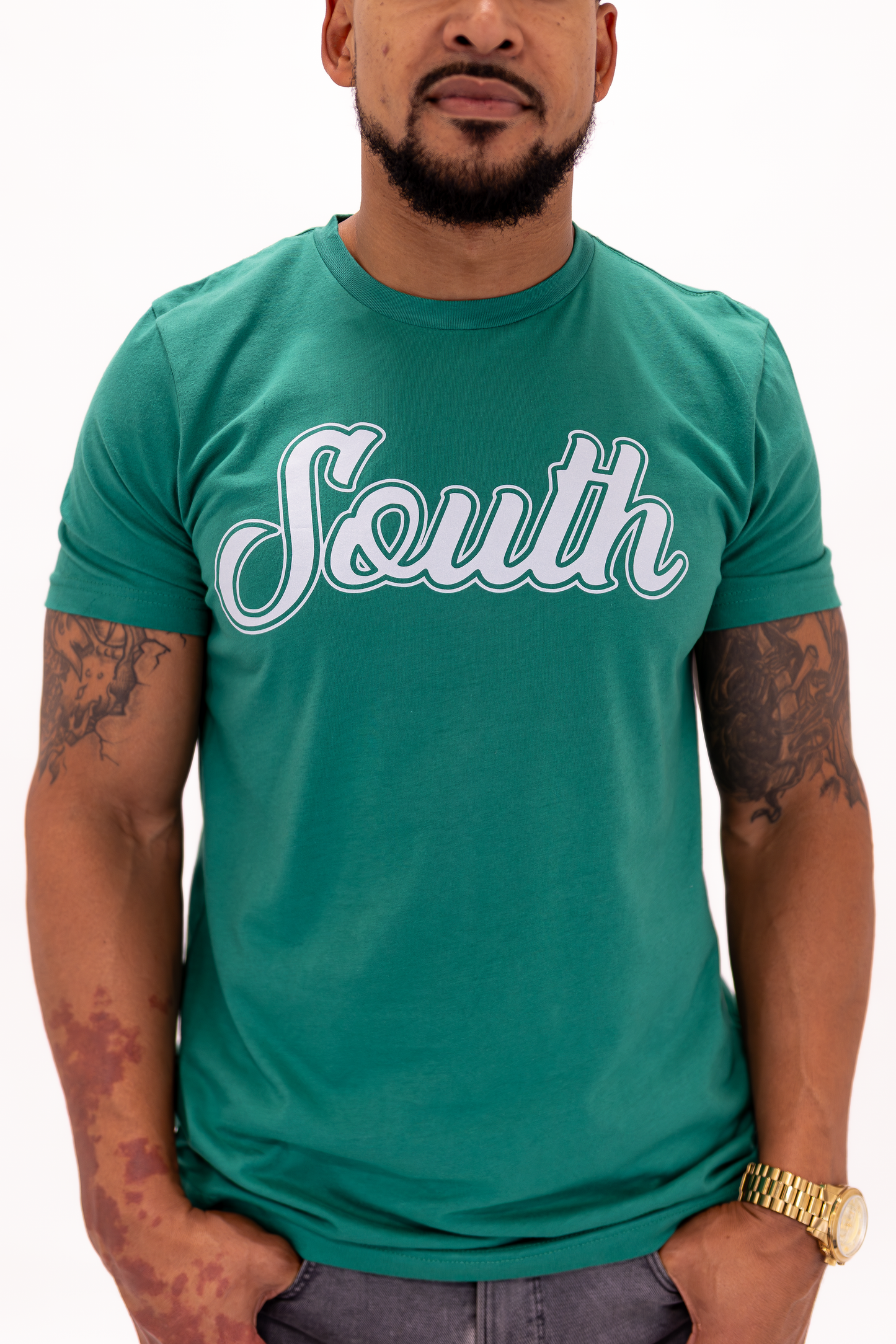 Classic South Logo Tee (Green/White)