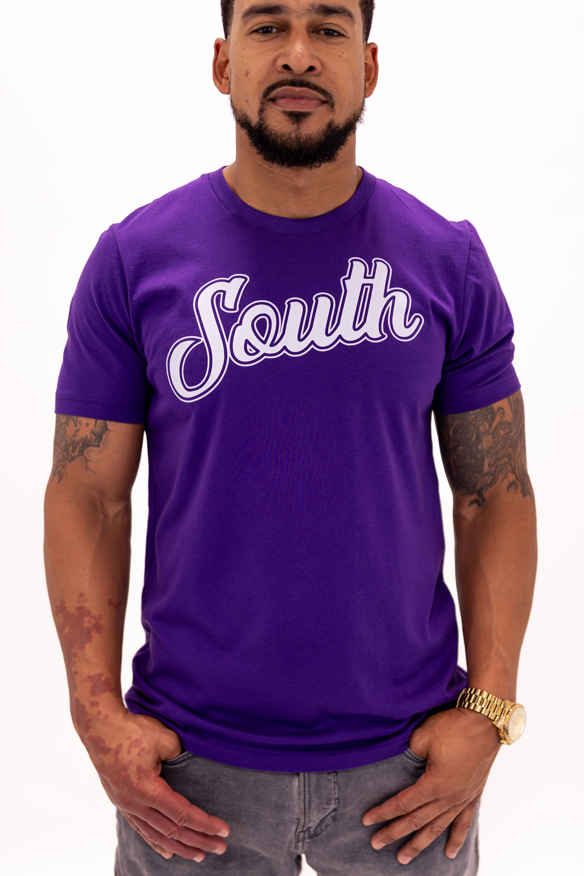 Classic South Logo Tee (Purple/White)