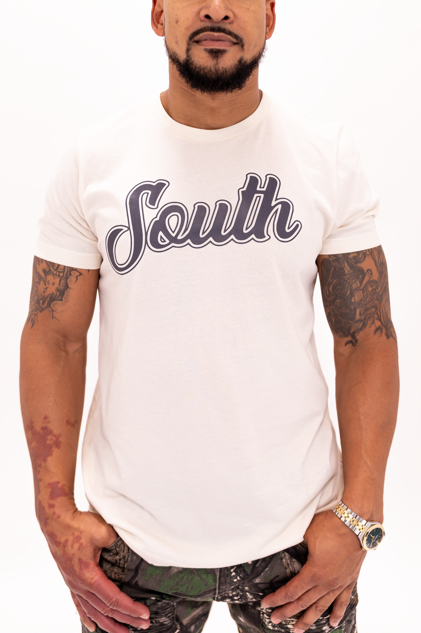 Classic South Logo Tee (Natural/Black)