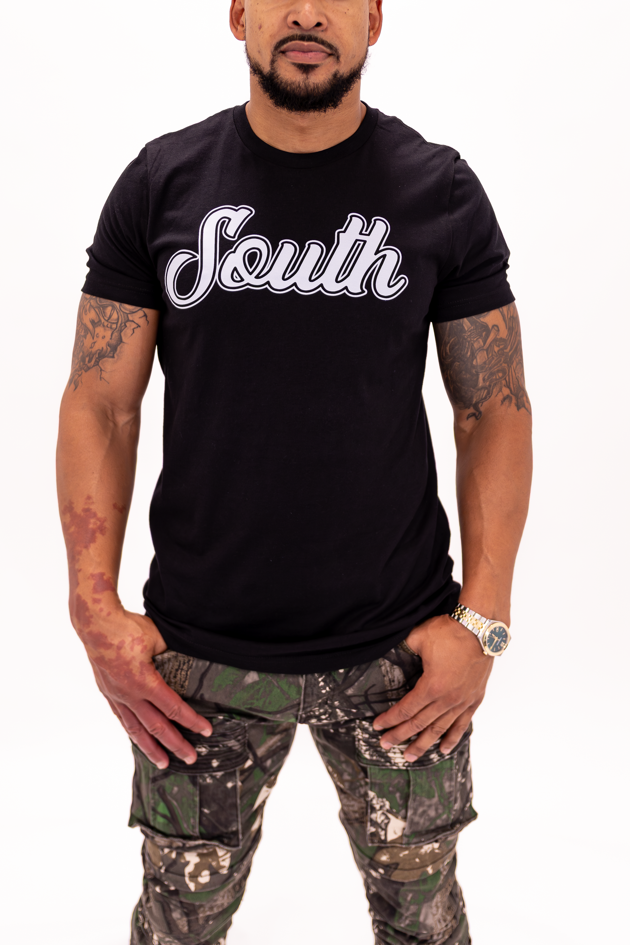 Classic South Logo Tee (Black/White)