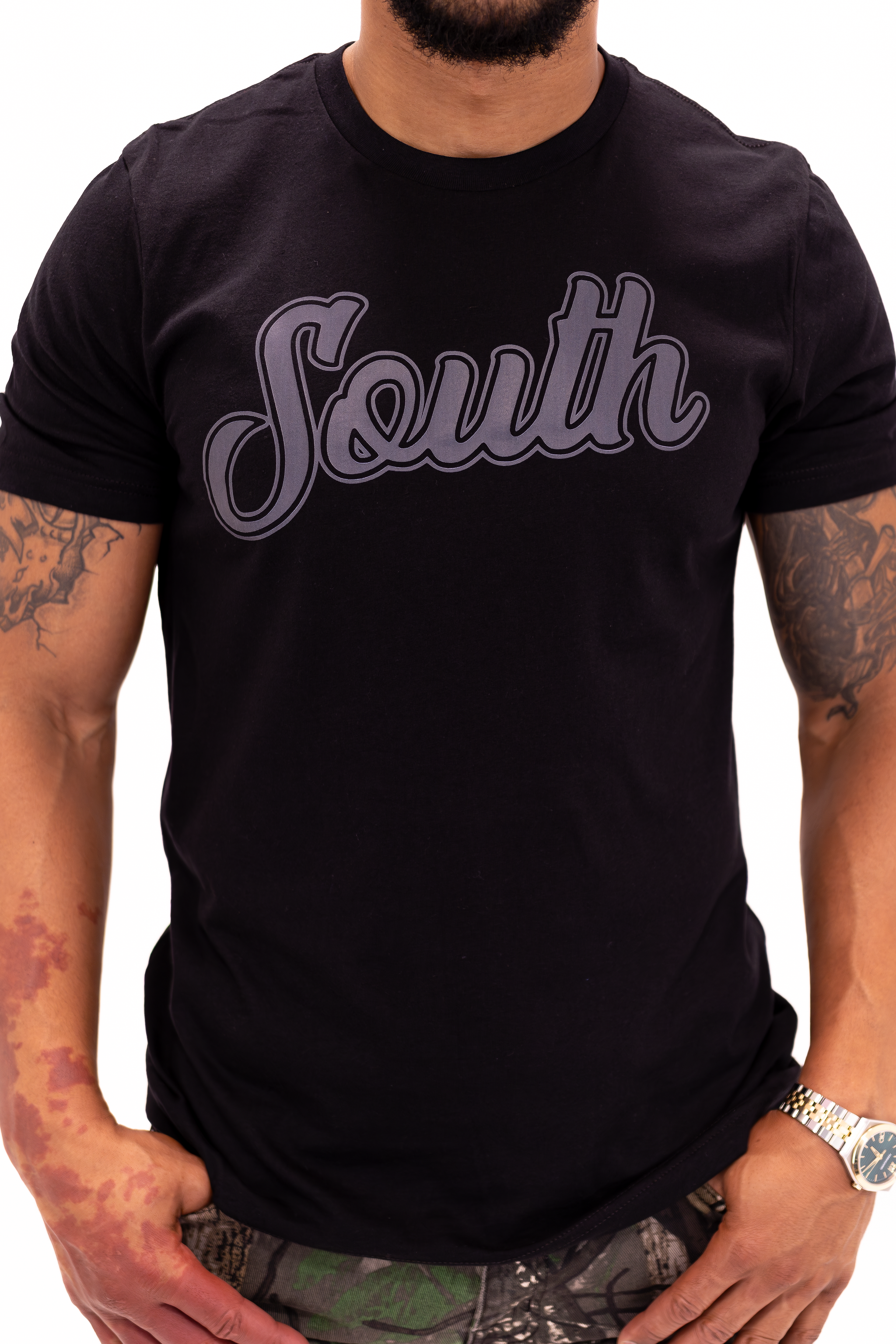 Classic South Logo Tee (Black/Black)