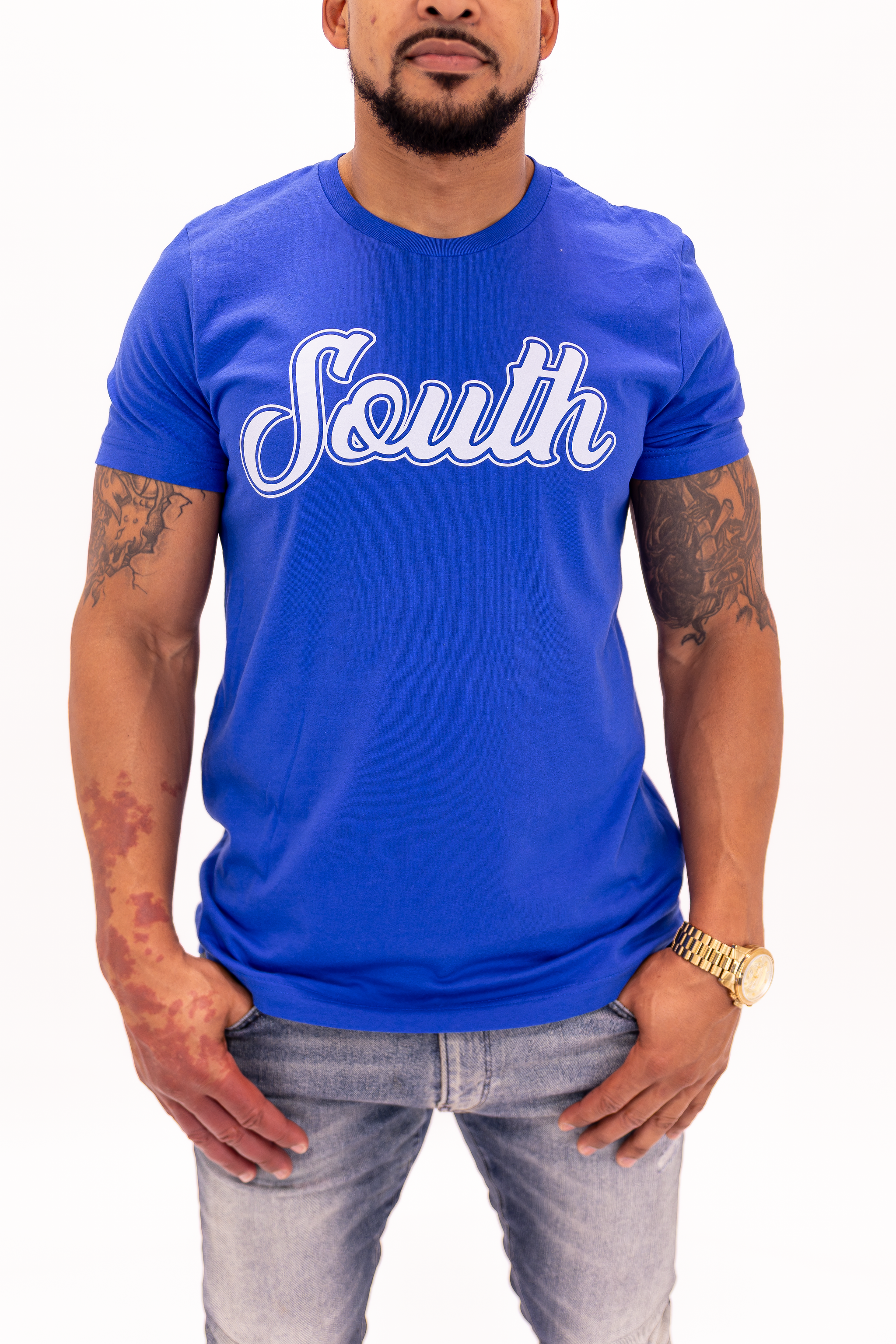 Classic South Logo Tee (Blue/White)