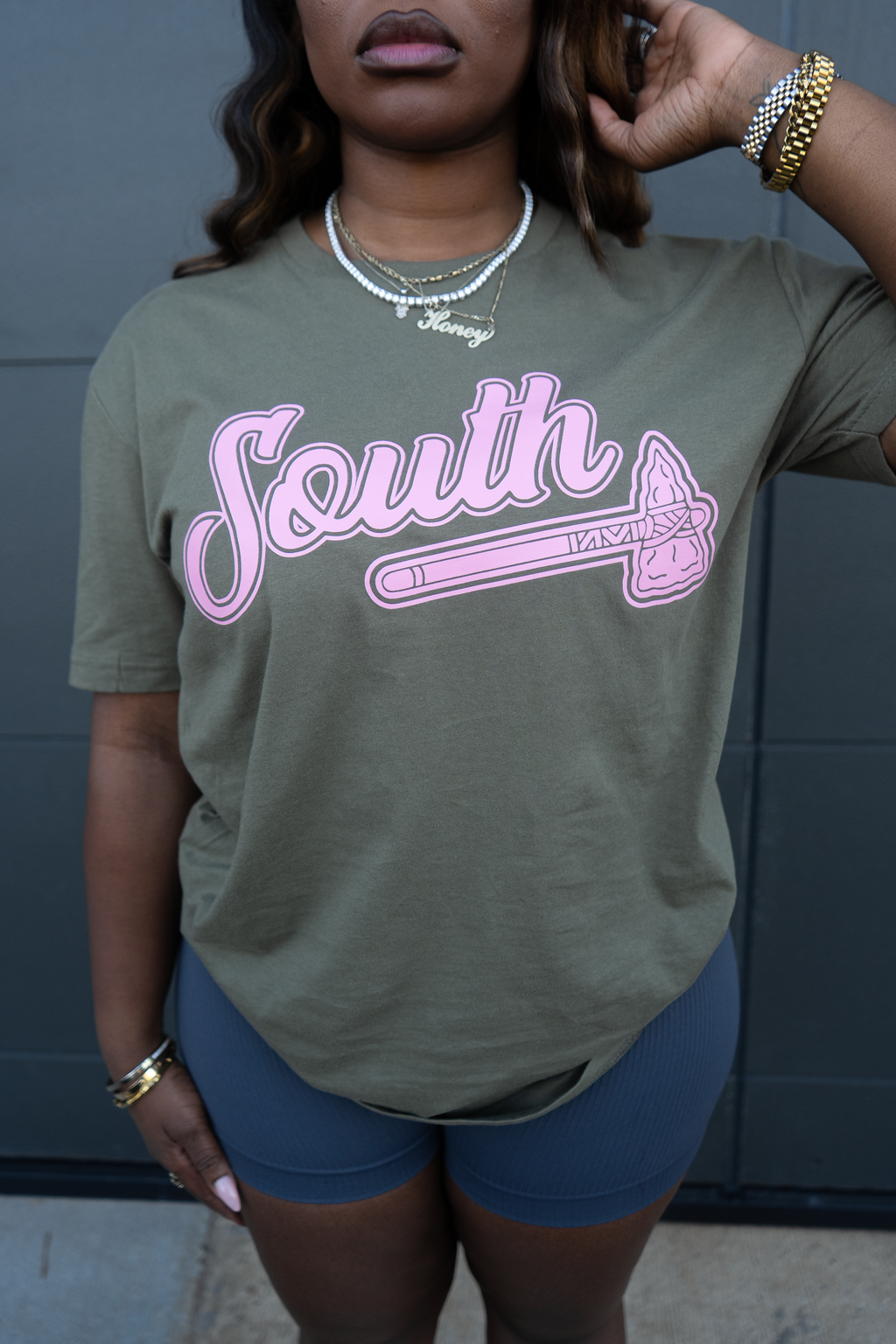 *BCA* Tomahawk Tee (Military Green/Pink)