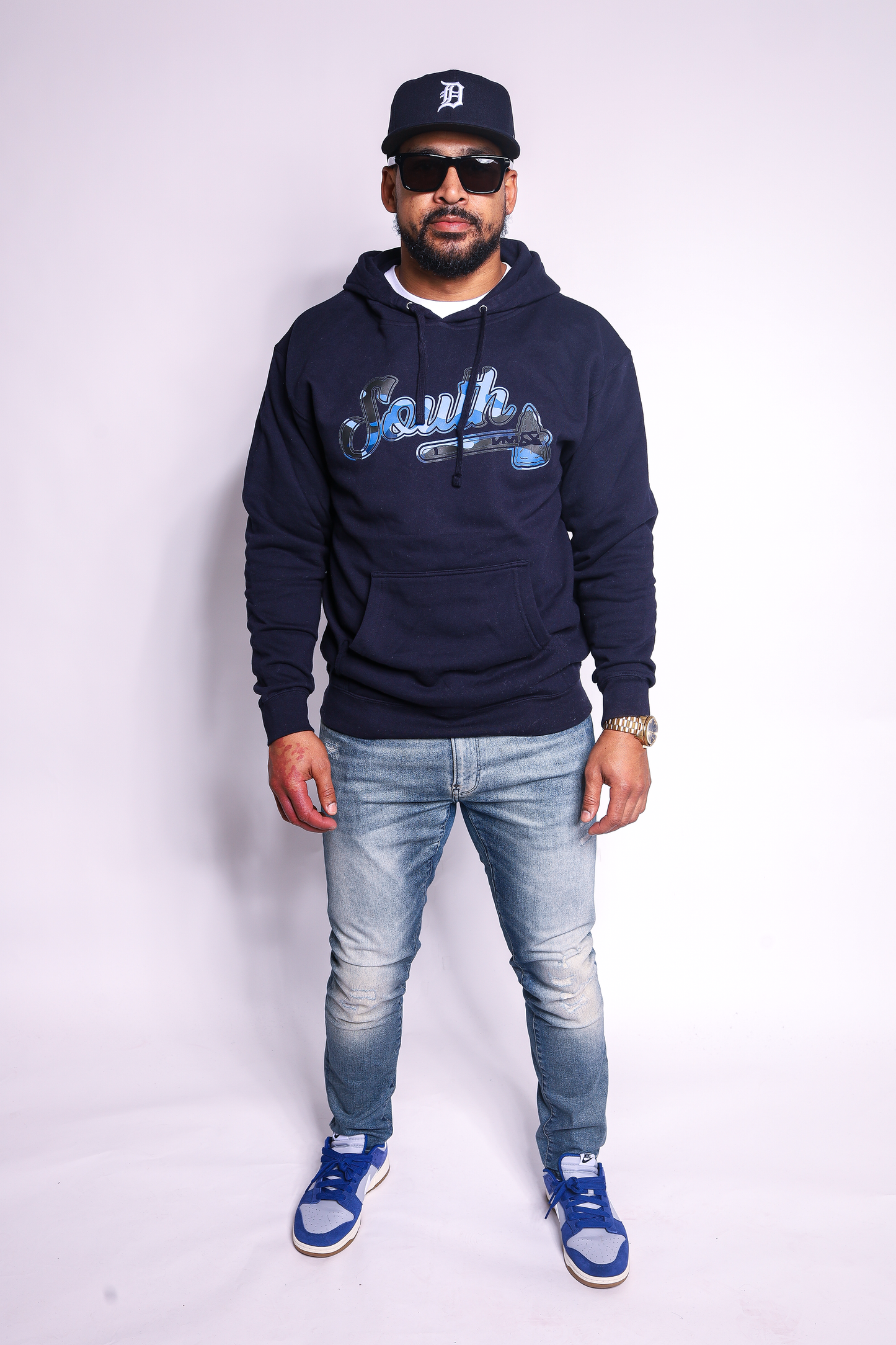 PREMIUM HEAVYWEIGHT Tomahawk Blue Camo Hoodie (Navy/Blue)