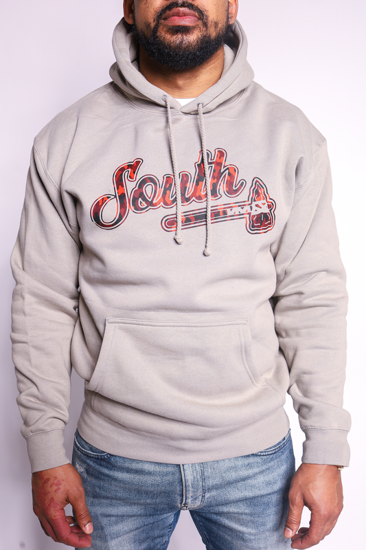 PREMIUM HEAVYWEIGHT Tomahawk Red Camo Hoodie (Cement/Red)