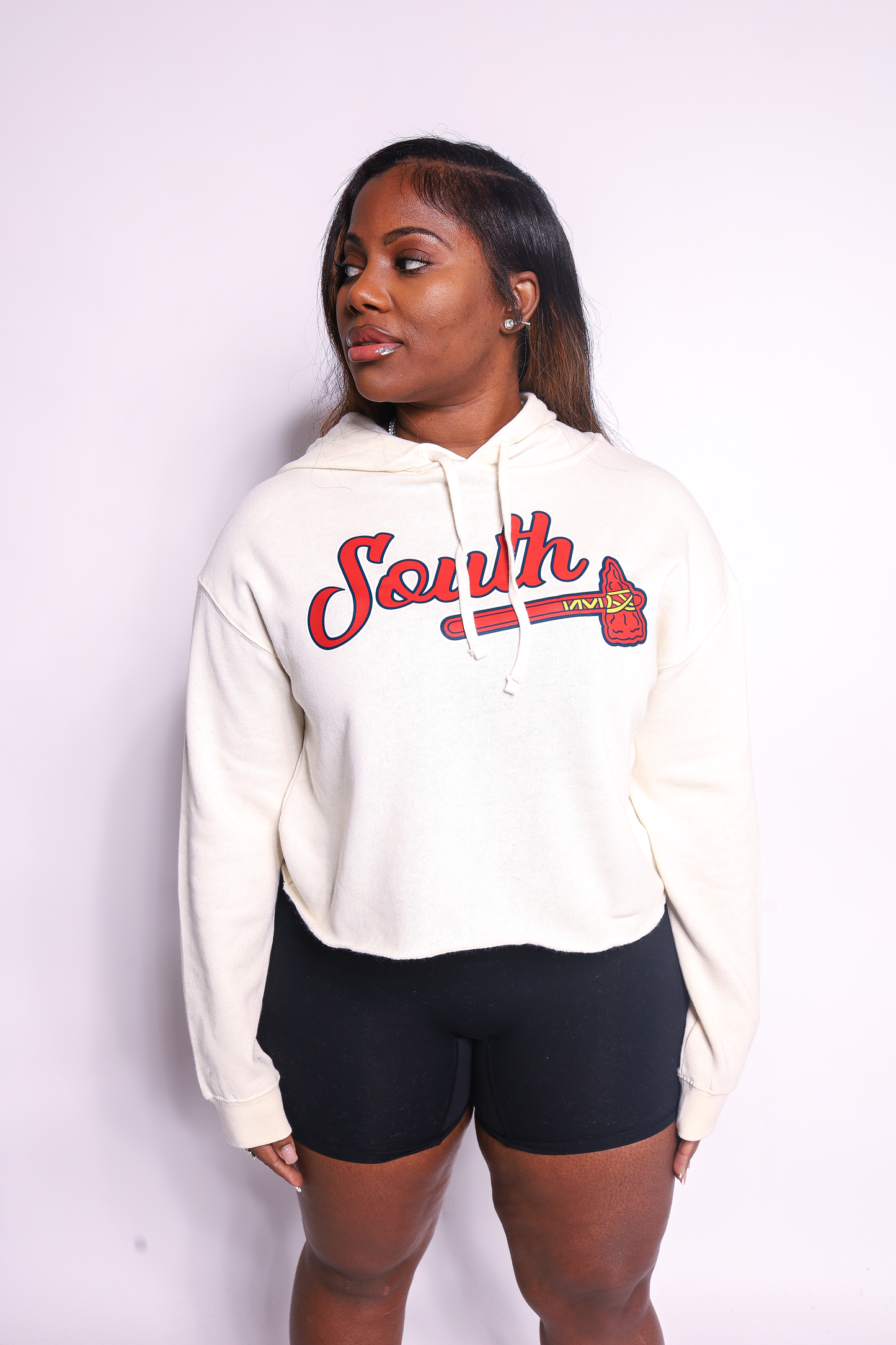 *Cropped* Classic Tomahawk Hoodie - Natural