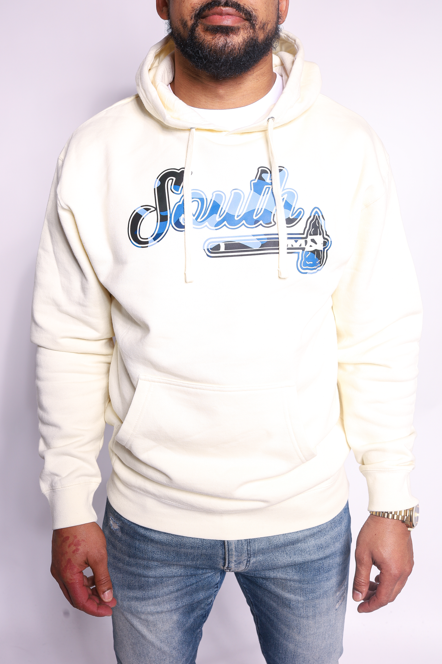 PREMIUM HEAVYWEIGHT Tomahawk Blue Camo Hoodie (Navy/Blue)