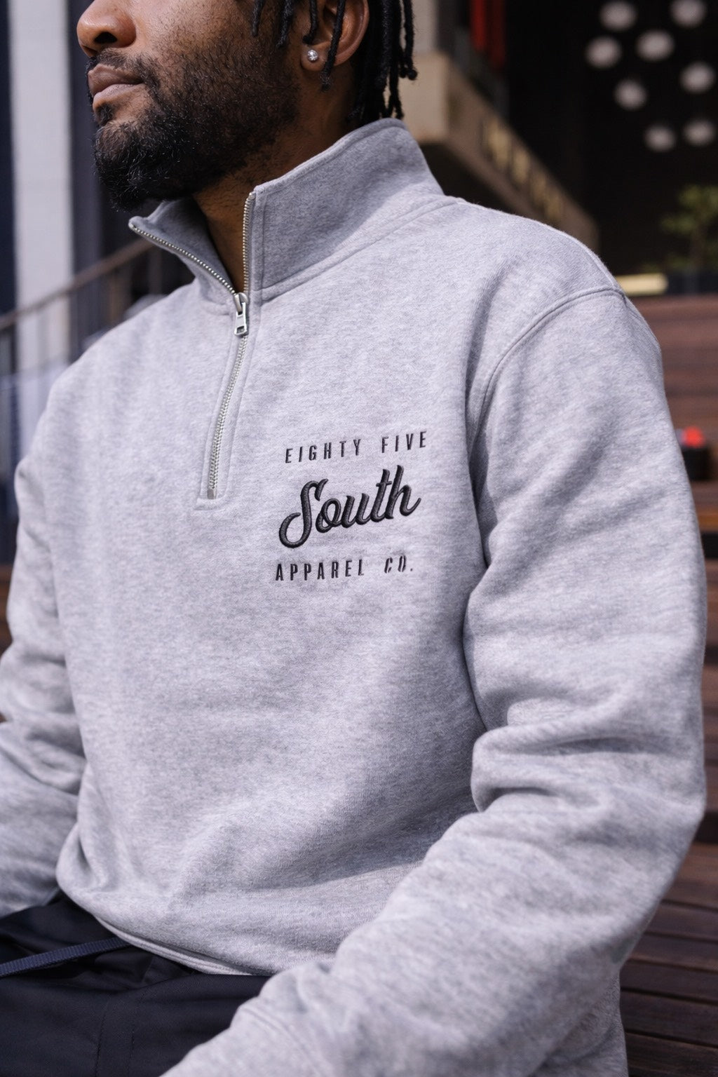 Premium Embroidered Quarter Zips | Grey (Limited Edition)
