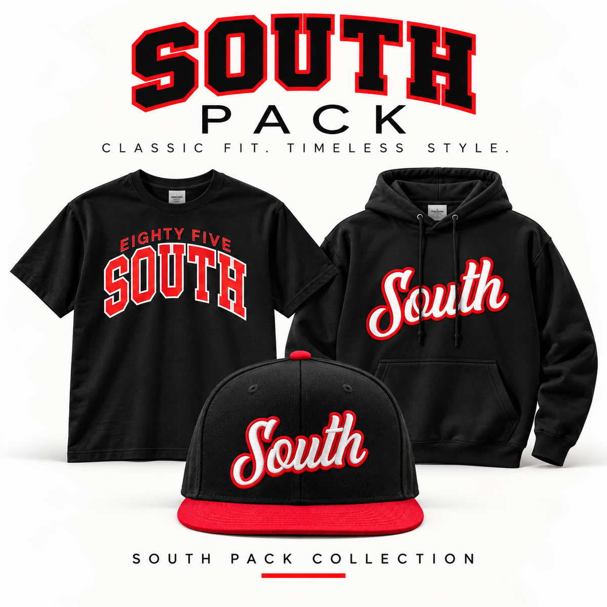 BLACK/RED SOUTH PACK