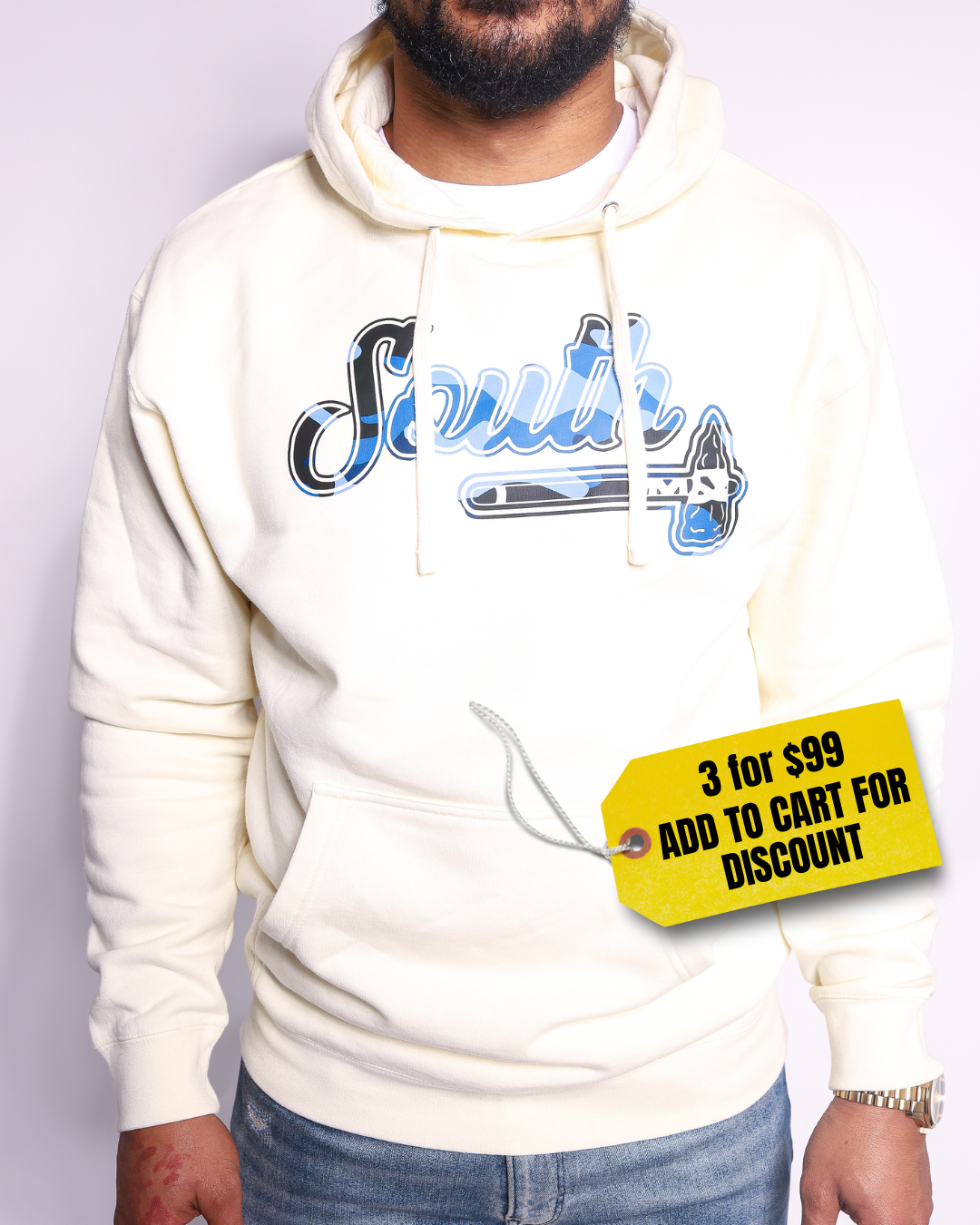 Tomahawk Blue Camo Midweight Hoodie (Navy/Blue)