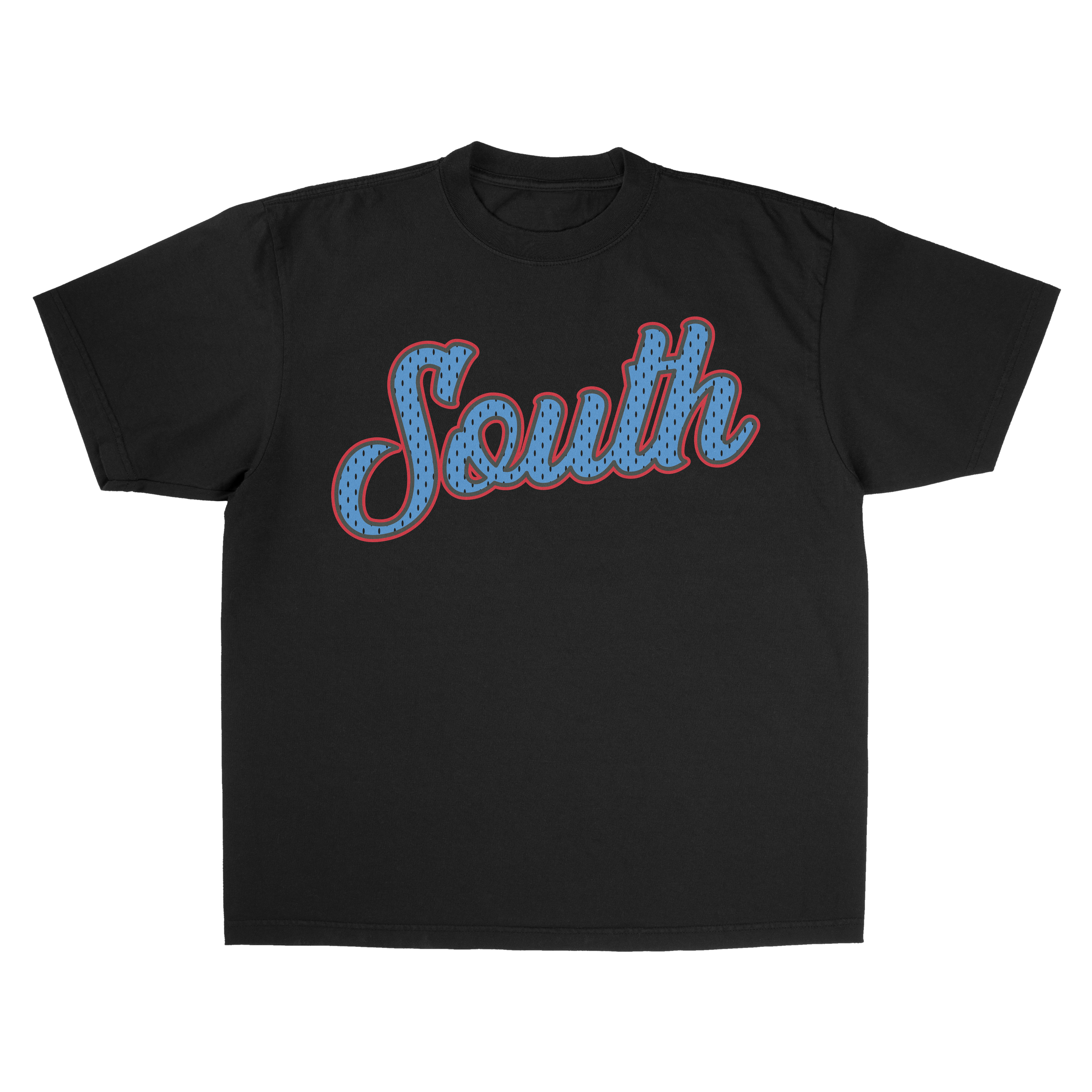 Dream South Script Tee (Black/Blue/Red)