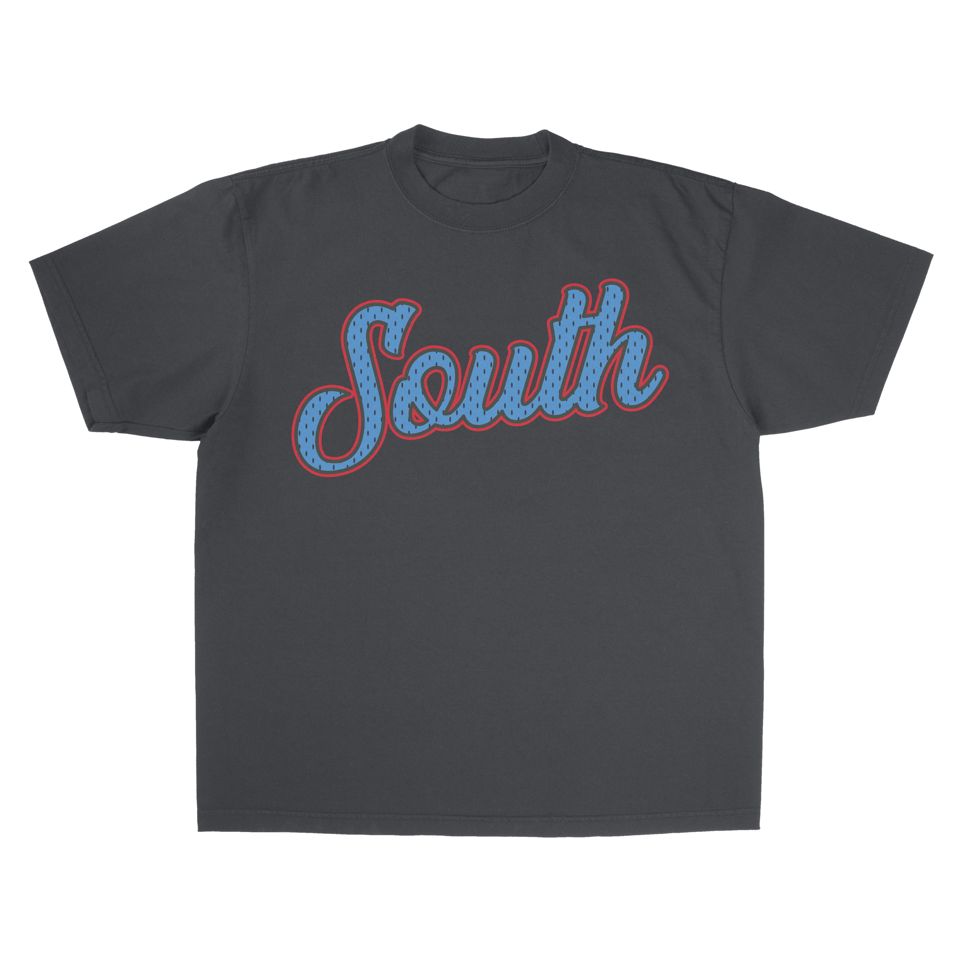 Dream South Script Tee (Charcoal/Blue/Red)