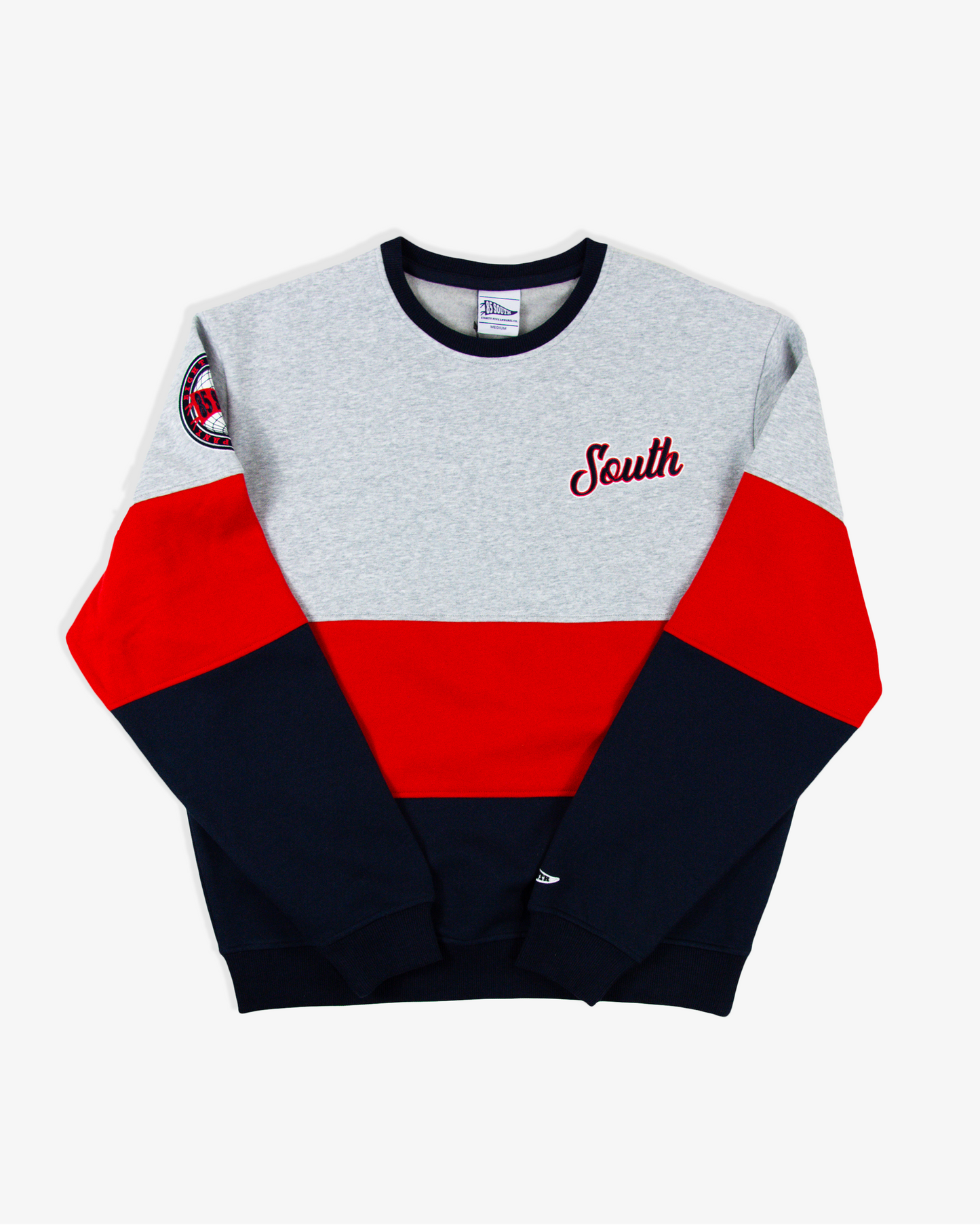 85 South Racing Color Block Crewneck - Formula One Red