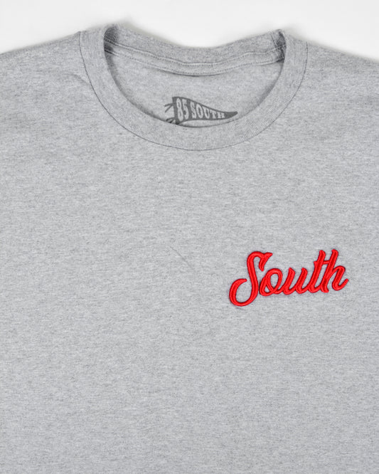 South Side Embroidered Tee -Red
