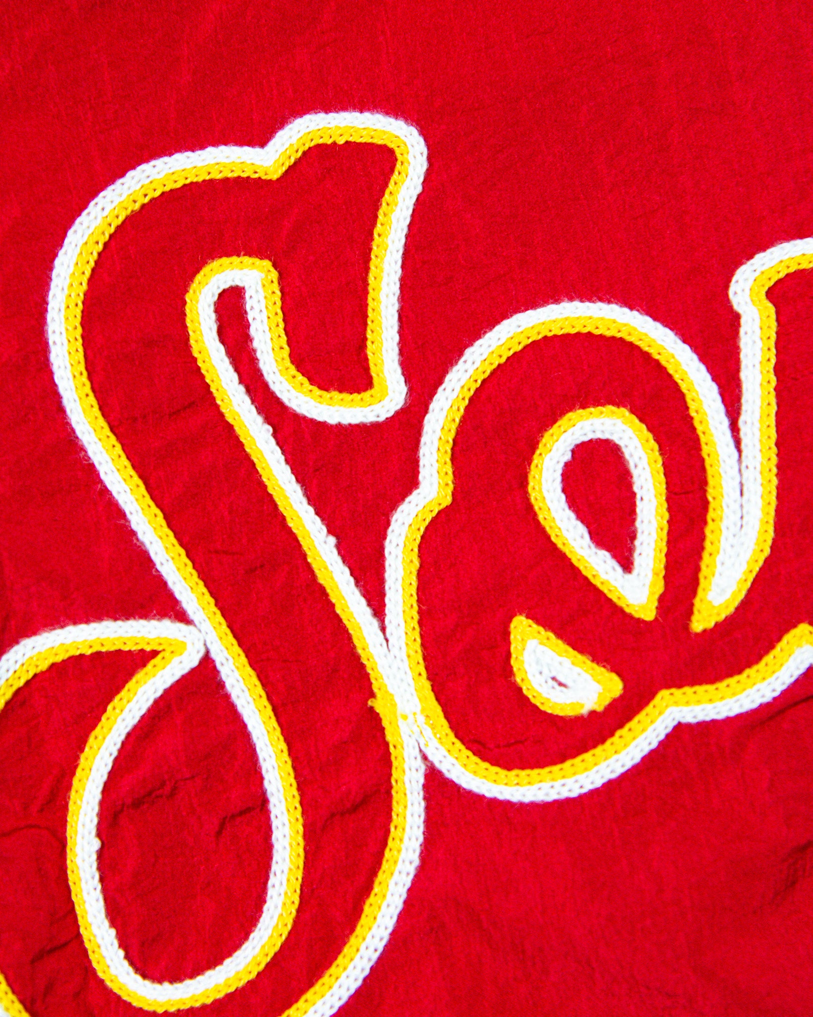 South Script Swishy Jacket - Red