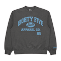 Carolina Blue Print - Collegiate Mesh Crewneck - Charcoal