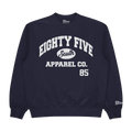 White Print - Collegiate Mesh Crewneck - Navy