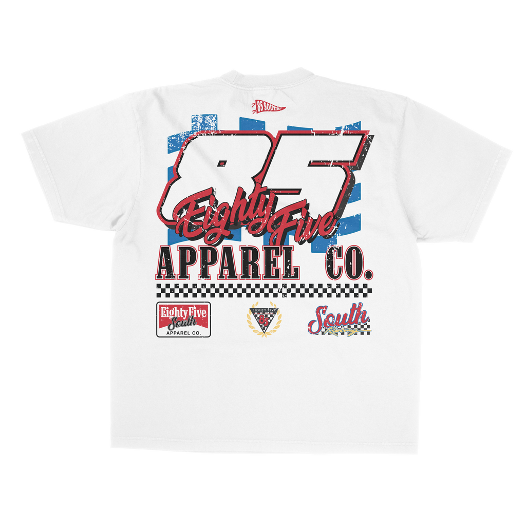 90's Nascar Tee (Front/Back) - White
