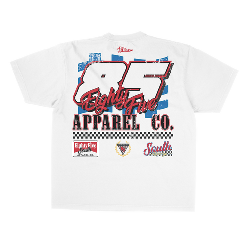 90's Nascar Tee (Front/Back) - White