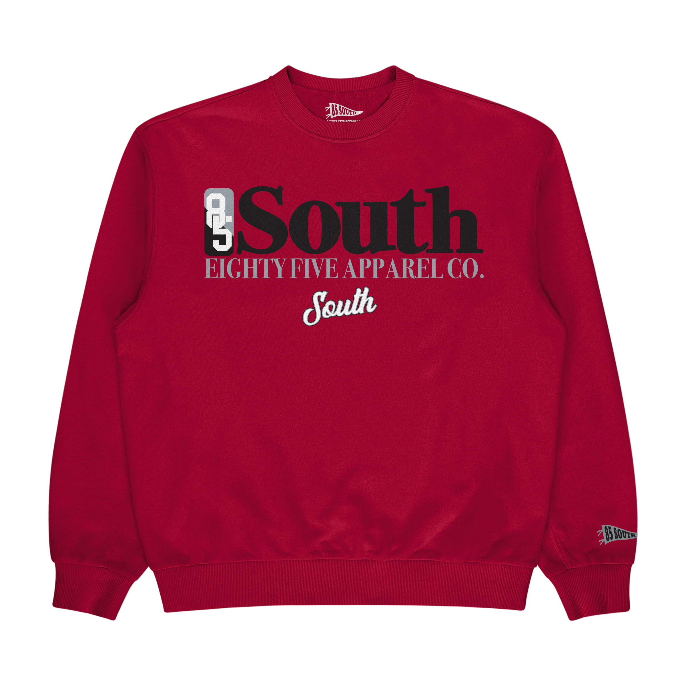 South Serif Crewneck - Red