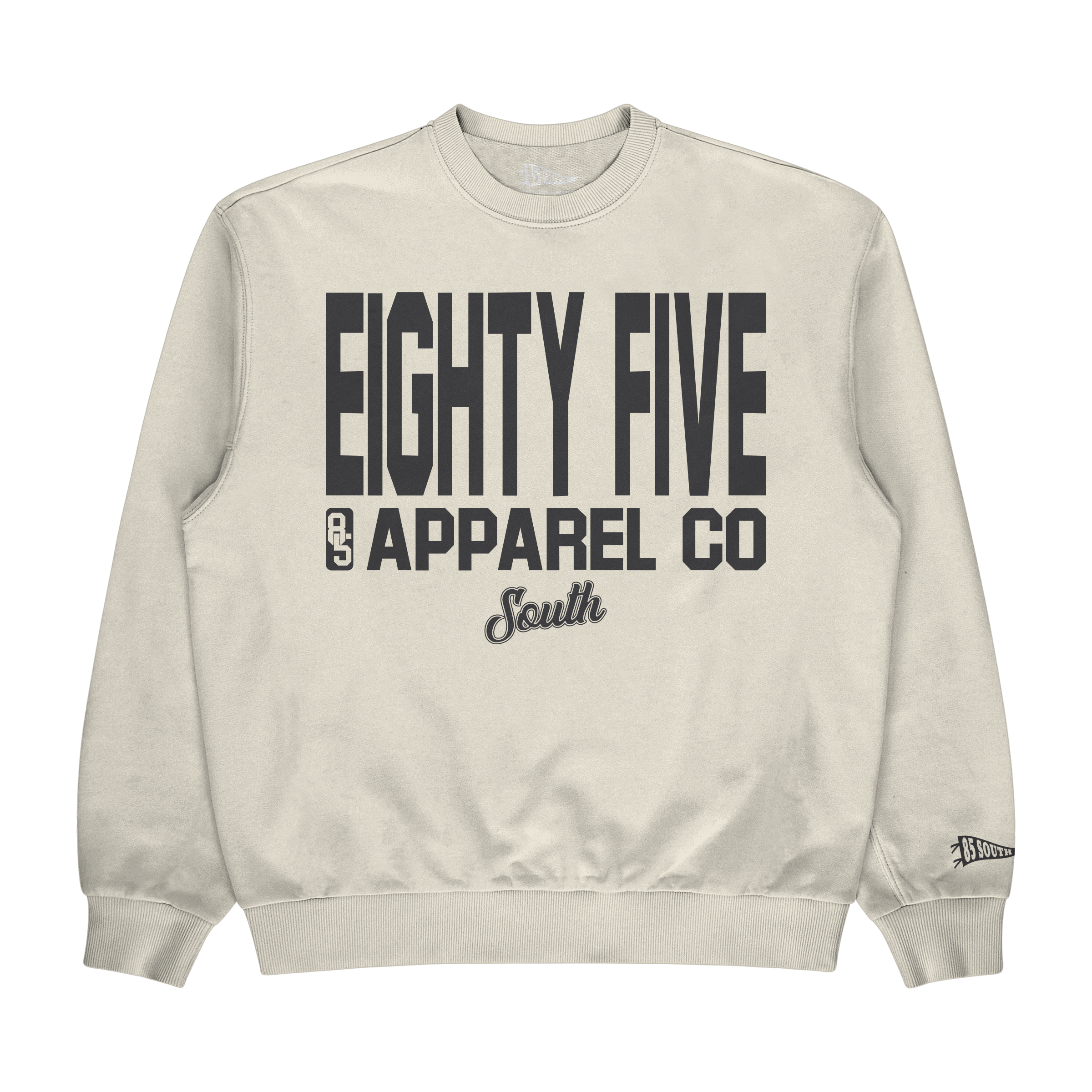 Tall Stack Crewneck - Bone/Charcoal