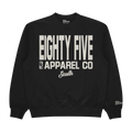 Tall Stack Crewneck - Black/Cream