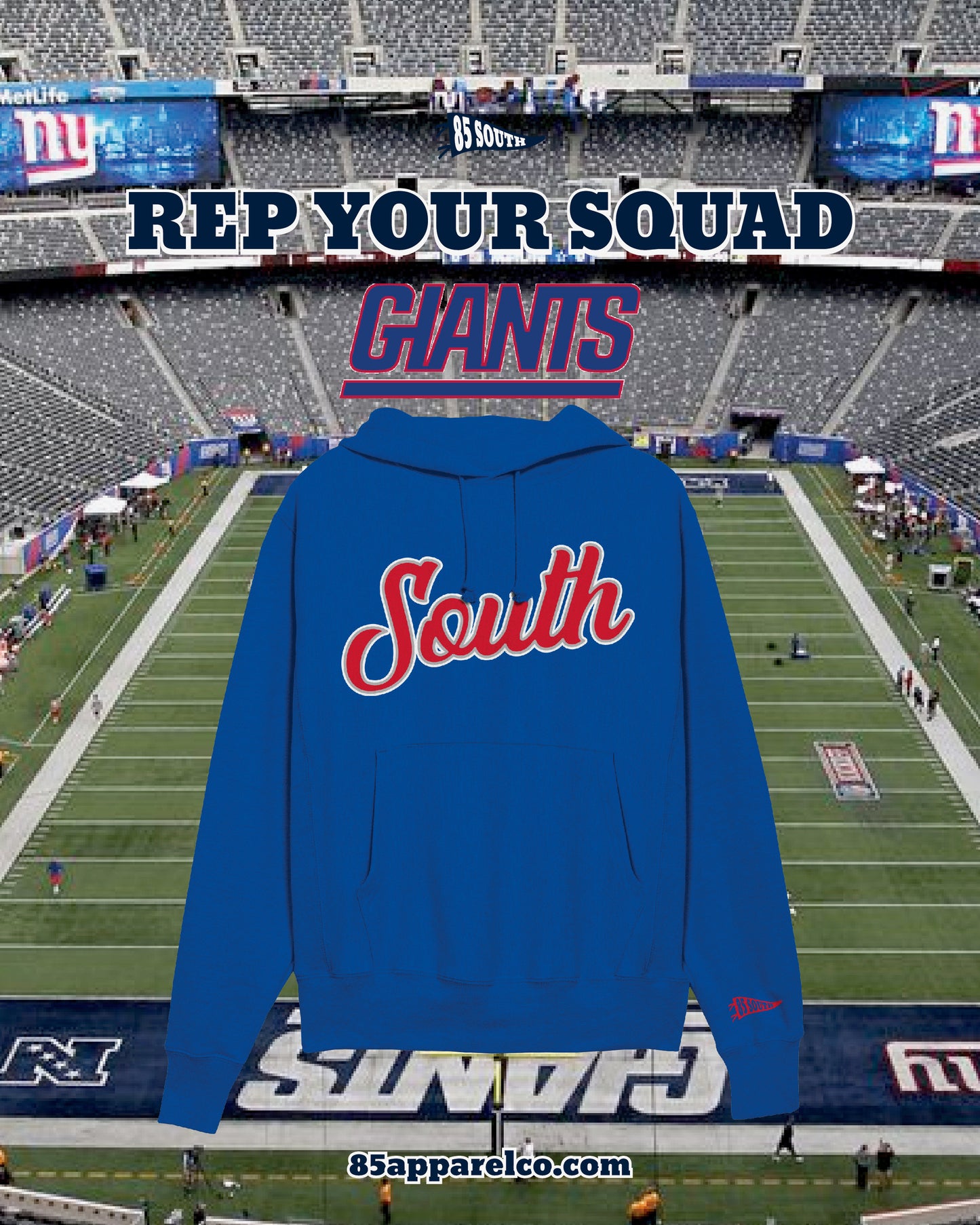 City Edition South Script Hoodie- New York Giants