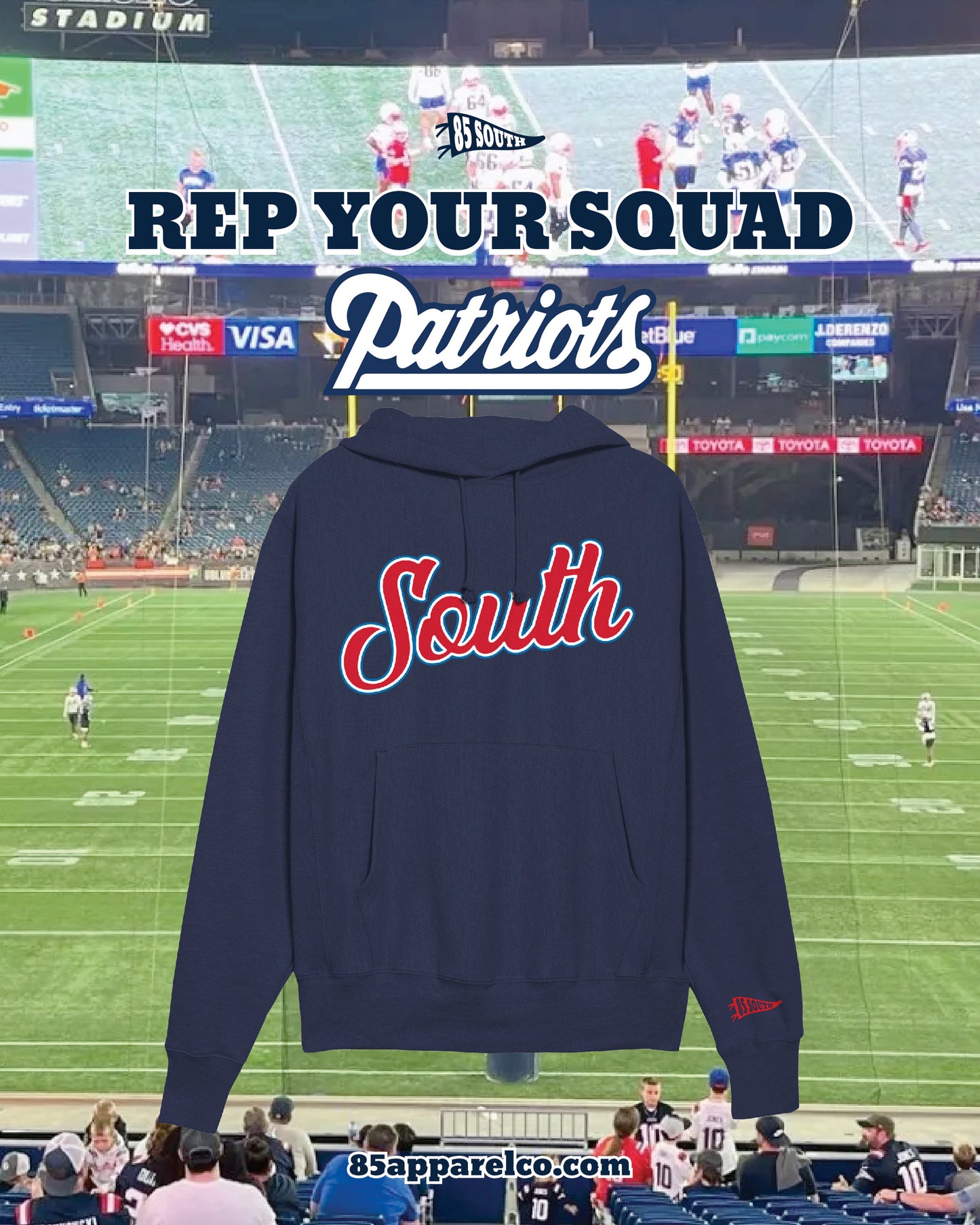 City Edition South Script Hoodie - Patriots