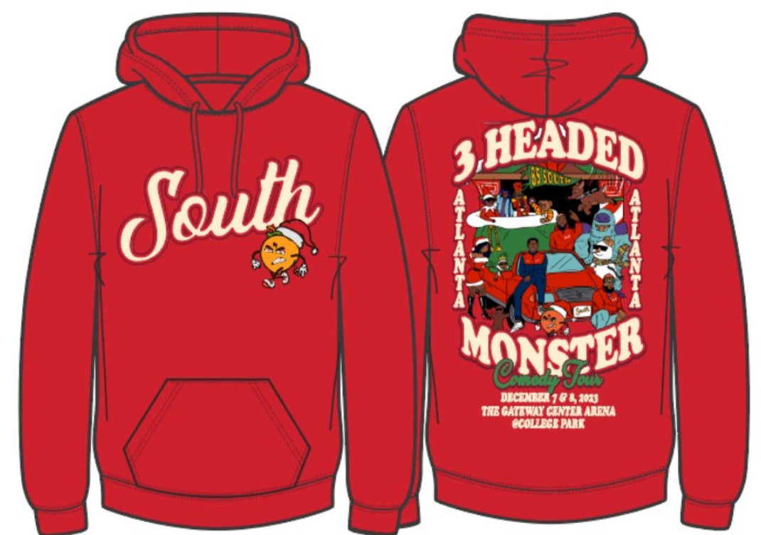 3 Headed Monster Tour Hoodie- Christmas Edition