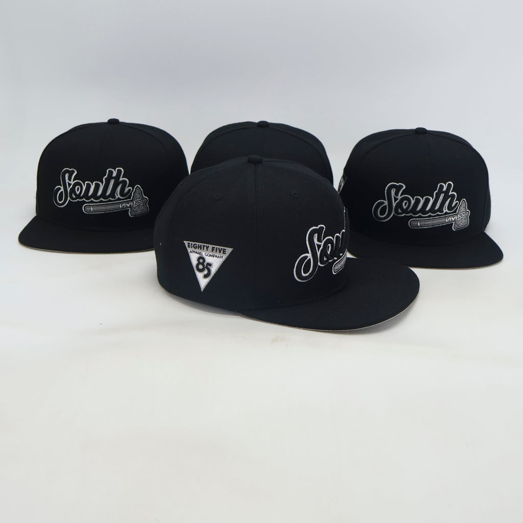 "South Tomahawk" Snapback Hat (Black)