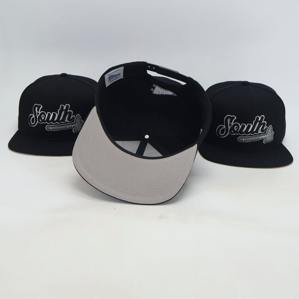"South Tomahawk" Snapback Hat (Black)