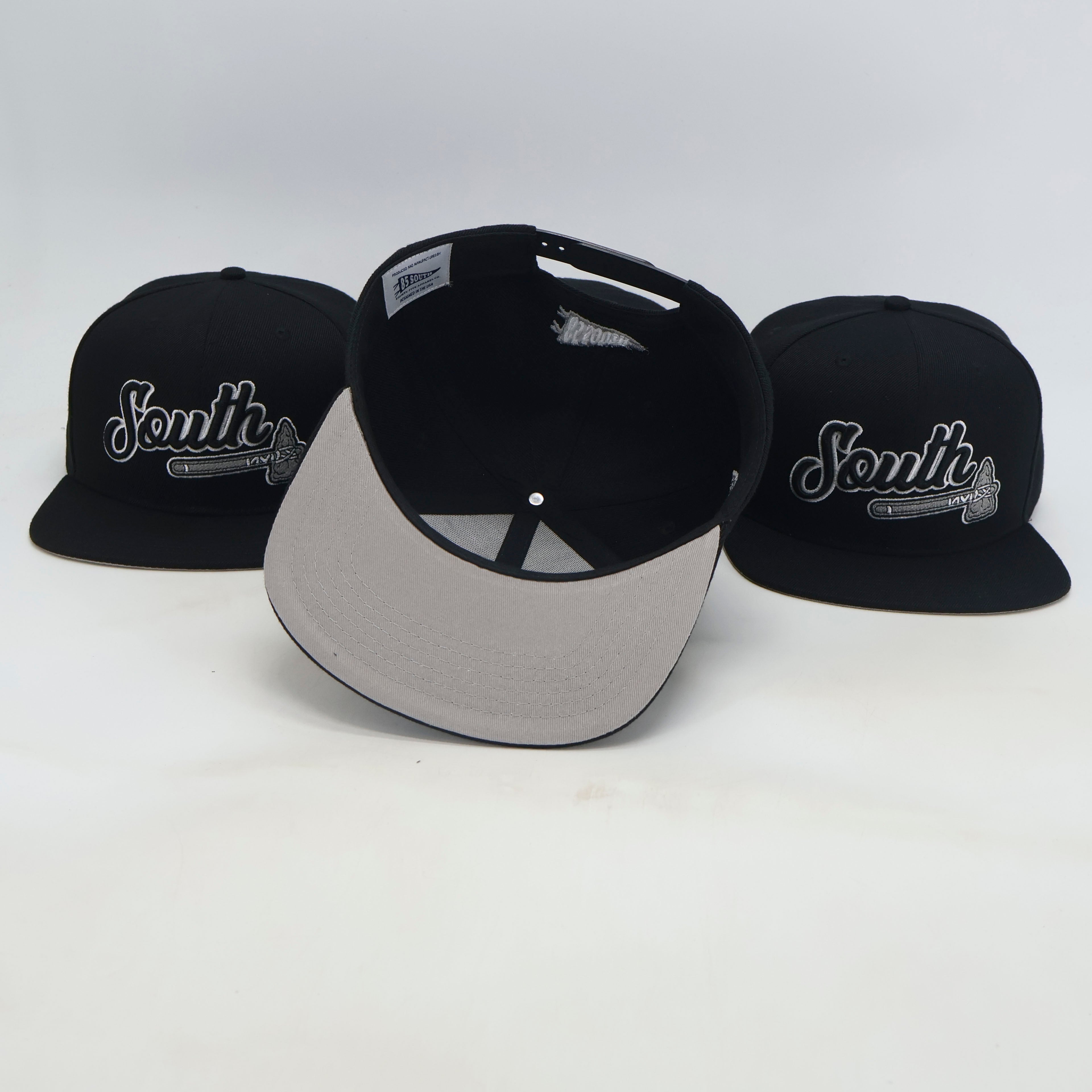 "South Tomahawk" Snapback Hat (Black)
