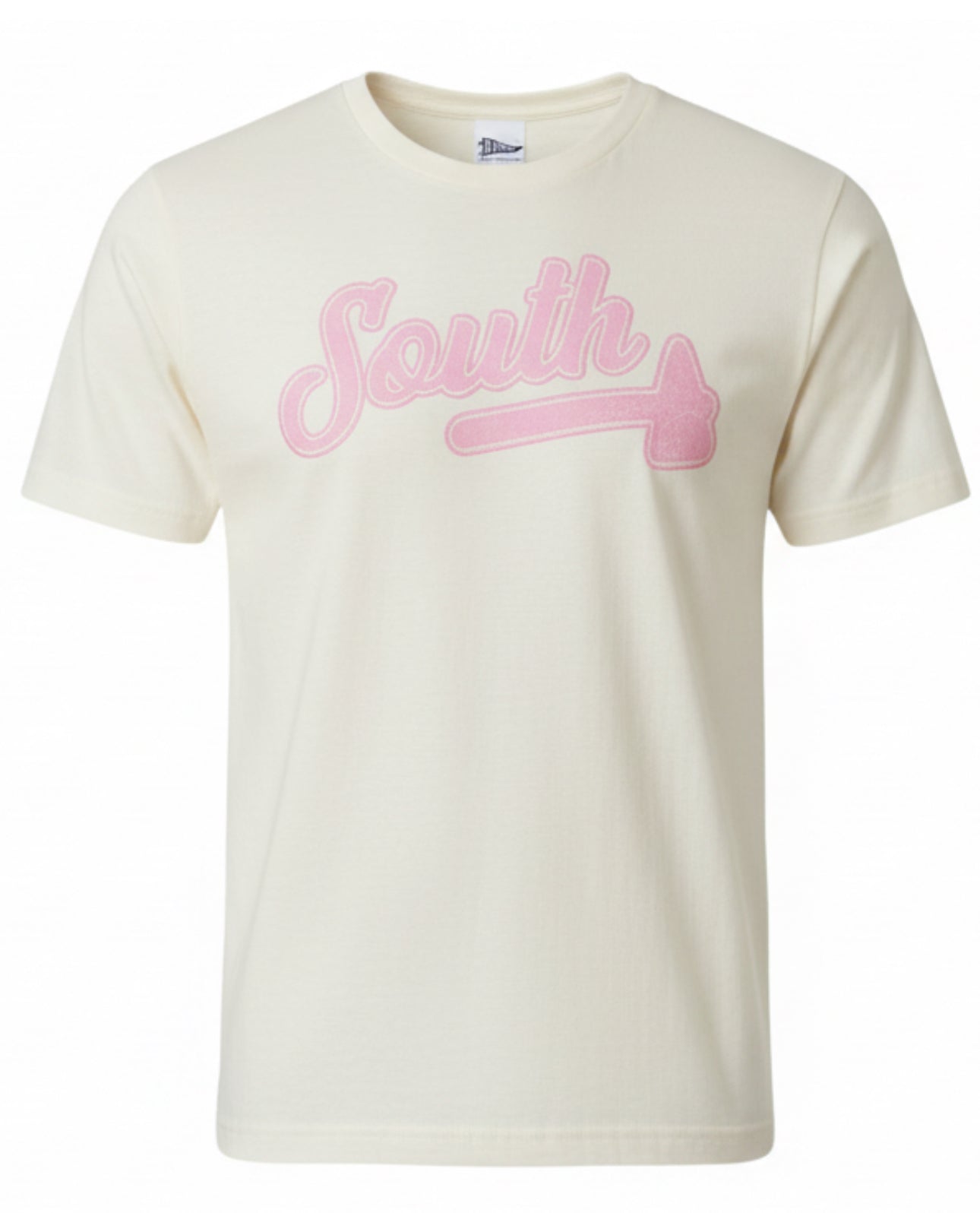 Pink Print Classic Tomahawk Tee -  Natural/Pink