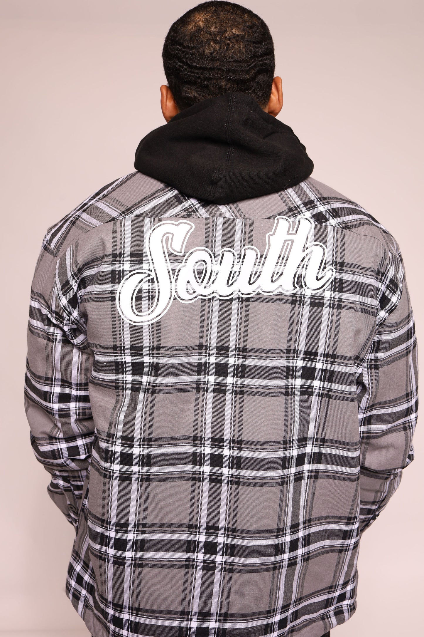 South Script Flannel (Dark Grey)