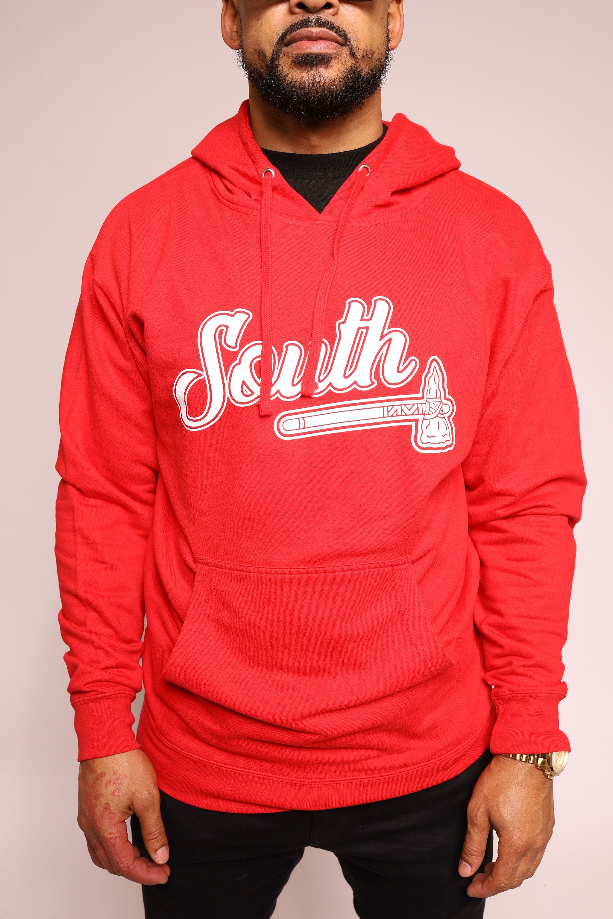 White Print Classic Tomahawk Hoodie - Red/White