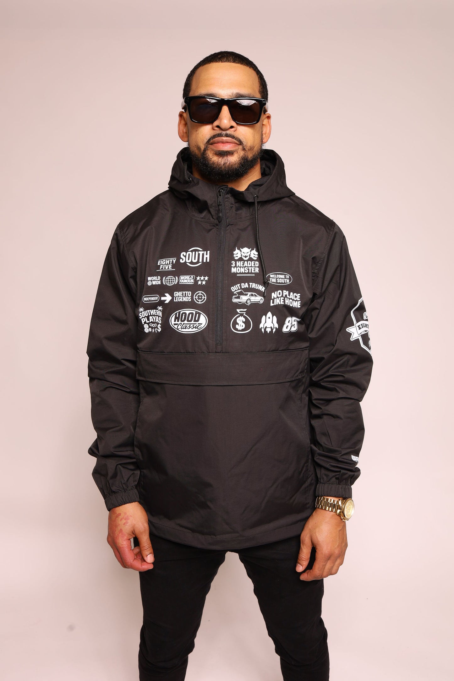 85 Multi-logo Nylon Jacket (Black)