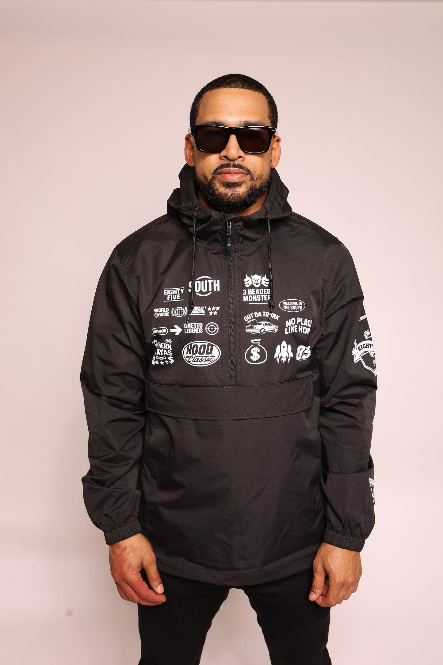 85 Multi-logo Nylon Jacket (Black)