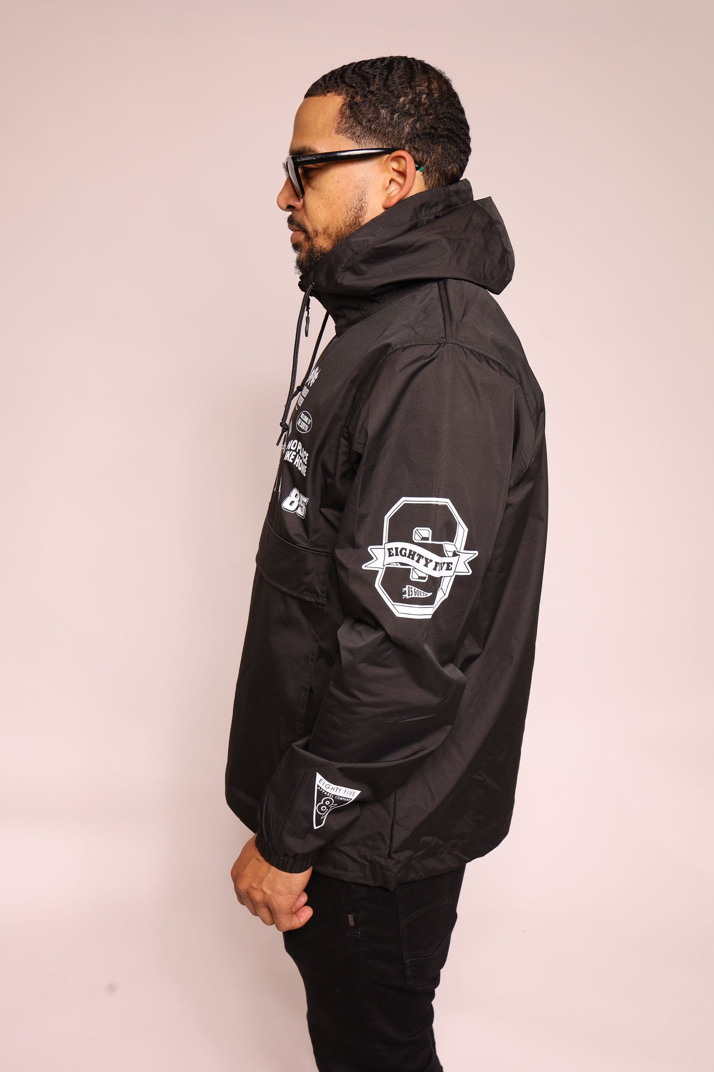 85 Multi-logo Nylon Jacket (Black)