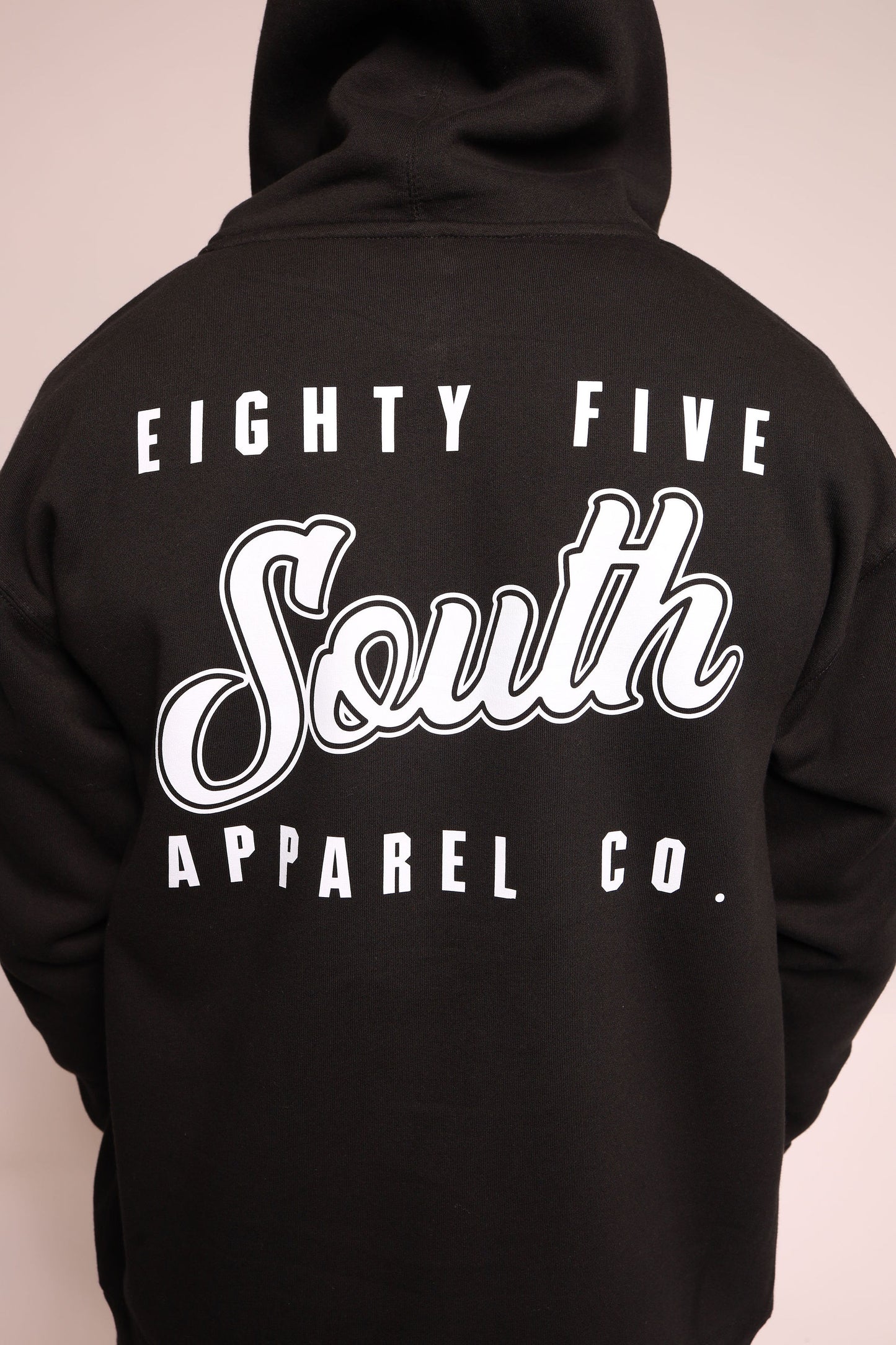 Eighty Five South Zip Up Hoodie - Black/White