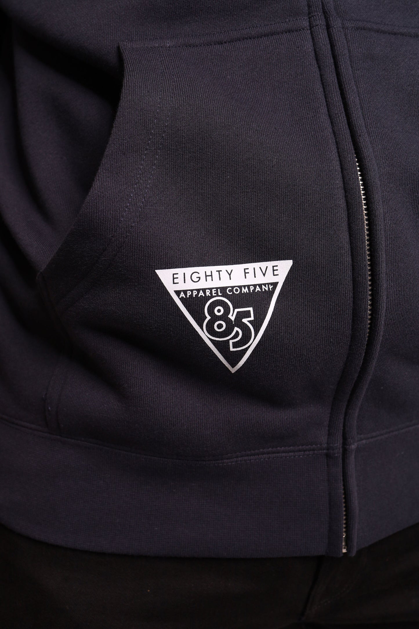Eighty Five South Zip Up Hoodie - Navy/White