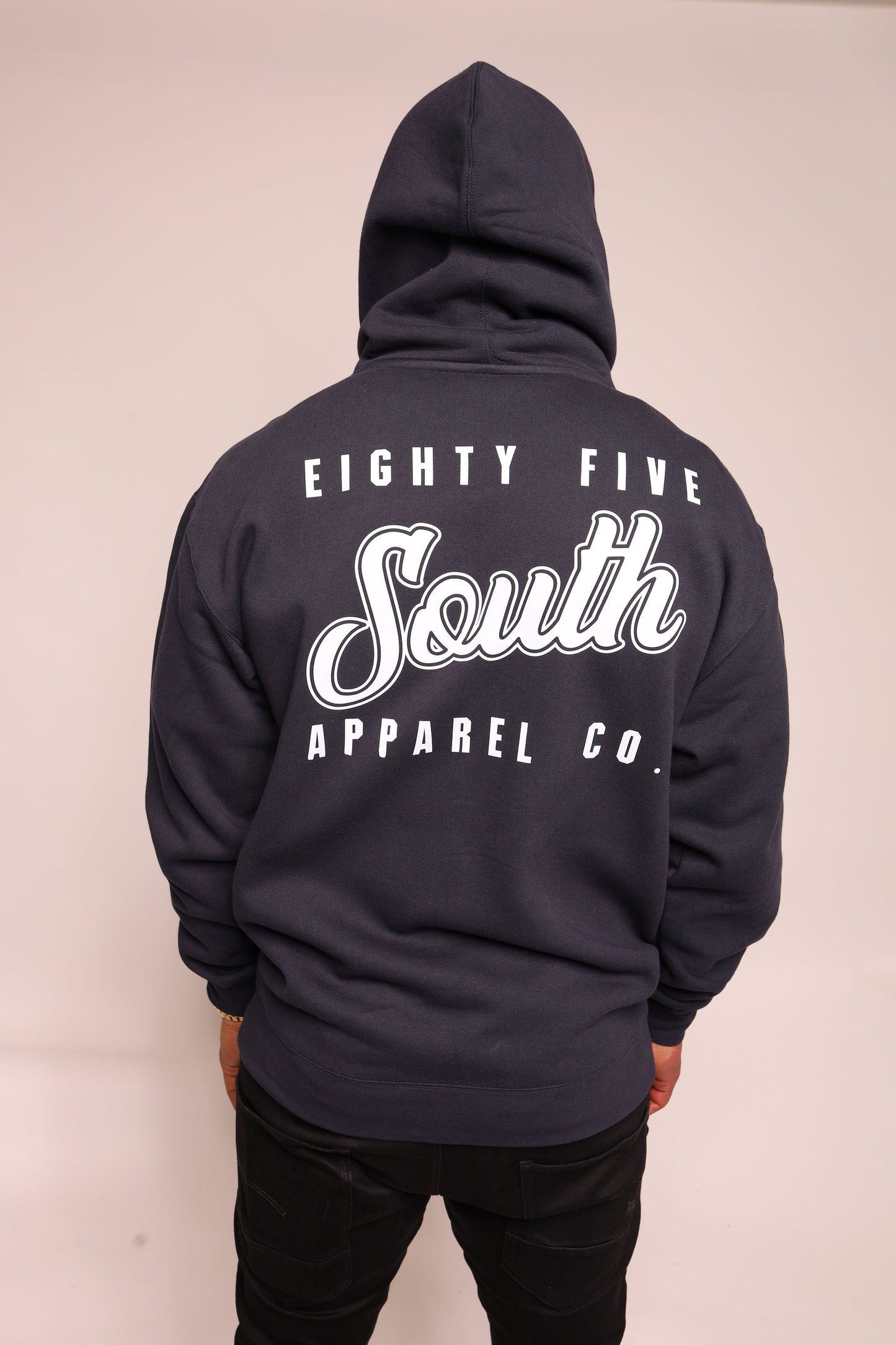 Eighty Five South Zip Up Hoodie - Navy/White