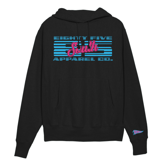 A1- Moto 85 Script Hoodie - Black