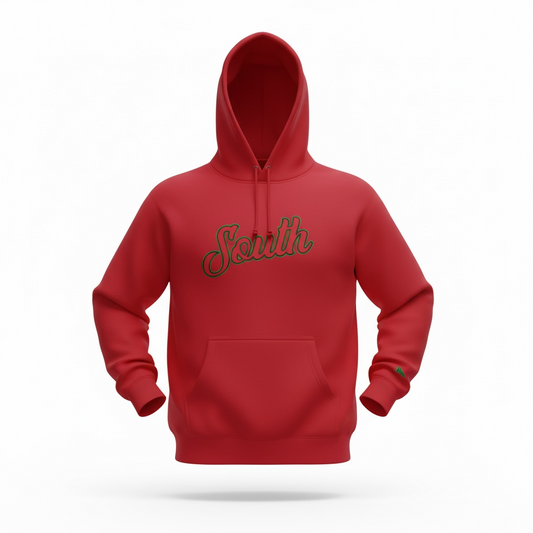 *BHM* Classic South Hoodie - Red/Red/Green