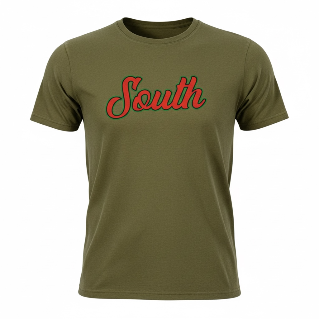 *BHM* Classic South Tee (Army Green/Red/Green)