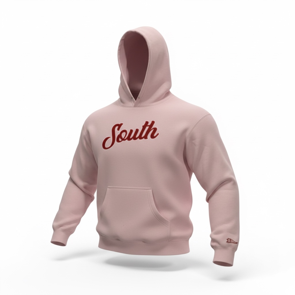 V-Day South Script Hoodie -Pink/Red